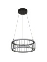 Searchlight® I Пендел Circolo Cage - черен метал и бял силикон I 1 x LED - 54213-1BK - 2