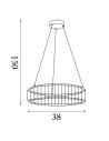 Searchlight® I Пендел Circolo Cage - черен метал и бял силикон I 1 x LED - 54213-1BK - 4