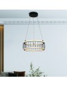Searchlight® I Пендел Circolo Cage - черен метал и бял силикон I 1 x LED - 54213-1BK - 5