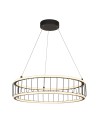 Searchlight® I Пендел Circolo Cage - черен метал и бял силикон I 1 x LED - 54214-1BK