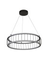 Searchlight® I Пендел Circolo Cage - черен метал и бял силикон I 1 x LED - 54214-1BK - 2