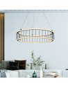 Searchlight® I Пендел Circolo Cage - черен метал и бял силикон I 1 x LED - 54214-1BK - 5