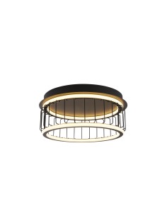 Searchlight® I Circolo Cage плафон - черен метал и бял силикон I 1 x LED - 54215-1BK - Цена | LEDs4economy
