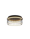 Searchlight® I Circolo Cage плафон - черен метал и бял силикон I 1 x LED - 54215-1BK
