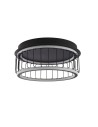 Searchlight® I Circolo Cage плафон - черен метал и бял силикон I 1 x LED - 54215-1BK - 2