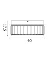 Searchlight® I Circolo Cage плафон - черен метал и бял силикон I 1 x LED - 54215-1BK - 4