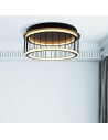 Searchlight® I Circolo Cage плафон - черен метал и бял силикон I 1 x LED - 54215-1BK - 5
