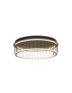 Searchlight® I Circolo Cage плафон - черен метал и бял силикон I 1 x LED - 54216-1BK - Цена | LEDs4economy