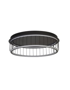 Searchlight® I Circolo Cage плафон - черен метал и бял силикон I 1 x LED - 54216-1BK - Цена | LEDs4economy 2