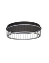 Searchlight® I Circolo Cage плафон - черен метал и бял силикон I 1 x LED - 54216-1BK - 2