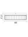 Searchlight® I Circolo Cage плафон - черен метал и бял силикон I 1 x LED - 54216-1BK - 4