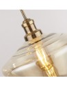 Searchlight® I Пендел Mia - Античен месинг, кехлибарено стъкло I 3 x E27 - 5423-3AB - 3