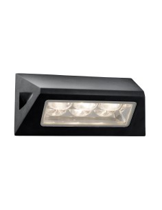 Searchlight® I LED Външен аплик Peru - черна и стъклен дифузер, IP44 I 1 x LED - 5513BK - Цена | LEDs4economy