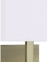 Searchlight® I Аплик Hotel - античен месинг и бял текстилен абажур I 1 x E27 - 5519AB - 3