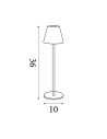 Searchlight® I Акумулаторна настолна лампа Tyler, златна I 1 x LED - 55610GO - 4