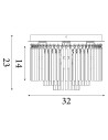 Searchlight® I Swizzle плафон, златист метал с пръчици за шампанско I 5 x E14 - 55620-320CP - 4