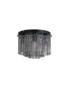 Searchlight® I Swizzle плафон, матово черен метал с опушени пръчици I 5 x E14 - 55620-320SM - 2