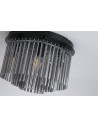 Searchlight® I Swizzle плафон, матово черен метал с опушени пръчици I 5 x E14 - 55620-320SM - 3