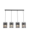 Searchlight® I Пендел Swizzle Bar, матово черен метал с опушени пръчки I 4 x E27 - 55620-4SM