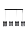 Searchlight® I Пендел Swizzle Bar, матово черен метал с опушени пръчки I 4 x E27 - 55620-4SM - 2