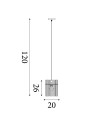 Searchlight® I Пендел Swizzle, злато с пръчици за шампанско I 1 x E27 - 55620CP - 4