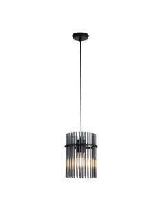 Searchlight® I Пендел Swizzle, матово черен метал с опушени пръчки I 1 x E27 - 55620SM - Цена | LEDs4economy