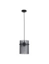 Searchlight® I Пендел Swizzle, матово черен метал с опушени пръчки I 1 x E27 - 55620SM - 2