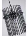 Searchlight® I Пендел Swizzle, матово черен метал с опушени пръчки I 1 x E27 - 55620SM - 3