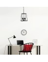 Searchlight® I Пендел Lantern Noir - Черен метал и прозрачно стъкло I 4 x E14 - 5614BK - 5
