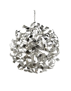 Searchlight® I Пендел Curls - хромиран метал I 6 x G9 - 5686-6CC - Цена | LEDs4economy