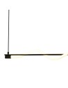 Searchlight® I Пендел Serpent - черен метал и опалова тръба I 1 x LED - 57211BK - 3