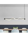 Searchlight® I Пендел Serpent - черен метал и опалова тръба I 1 x LED - 57211BK - 5