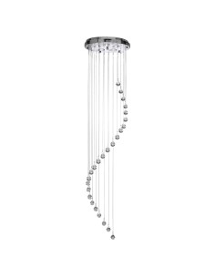 Searchlight® I Пендел Hallway - хромиран метал и прозрачен кристал I 5 x GU10 - 5742CC - Цена | LEDs4economy 2