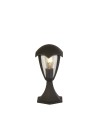 Searchlight® I Градински стълб Bluebell - сив метал и прозрачен поликарбонат I 1 x E27 - 57892-300