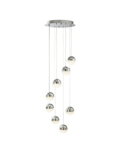 Searchlight® I Пендел Marbles - хром, абажур с цвят на натрошен лед I 8 x LED - 5848-8CC - Цена | LEDs4economy