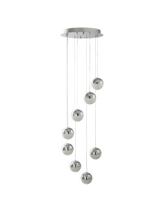 Searchlight® I Пендел Marbles - хром, абажур с цвят на натрошен лед I 8 x LED - 5848-8CC - Цена | LEDs4economy 2