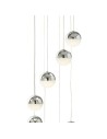 Searchlight® I Пендел Marbles - хром, абажур с цвят на натрошен лед I 8 x LED - 5848-8CC - 3