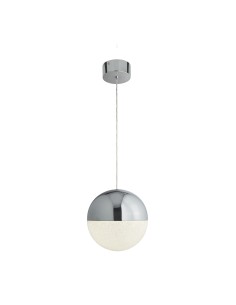 Searchlight® I LED Полилей Marbles - хромиран метал и абажур с натрошен лед I 1 x LED - 5881CC - Цена | LEDs4economy