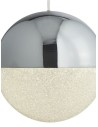 Searchlight® I LED Полилей Marbles - хромиран метал и абажур с натрошен лед I 1 x LED - 5881CC - 3