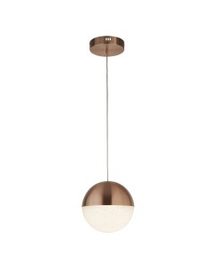 Searchlight® I LED Полилей Marbles - меден метал и абажур с натрошен лед I 1 x LED - 5881CU - Цена | LEDs4economy