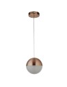 Searchlight® I LED Полилей Marbles - меден метал и абажур с натрошен лед I 1 x LED - 5881CU - 2