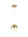 Searchlight® I LED Полилей Marbles - сатенен месинг и абажур от натрошен лед I 1 x LED - 5881SB