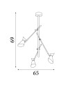 Searchlight® I LED Плафон Diablo Спот - матово черно метално покритие I 3 x LED - 5943-3BG - 4
