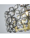 Searchlight® I Пендел Iris 48 см - черен метал, кристал и месинг I 5 x E14 - 59811-5BSB - 3
