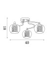 Searchlight® I Lovell плафон - хромиран метал, опушено стъкло и кристално стъкло I 3 x G9 - 60445-3SM - 4