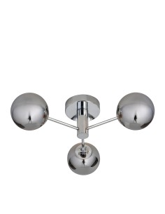 Searchlight® I Oscar плафон - Хромиран метал и опушено стъкло I 3 x G9 - 60812-3SM - Цена | LEDs4economy 2