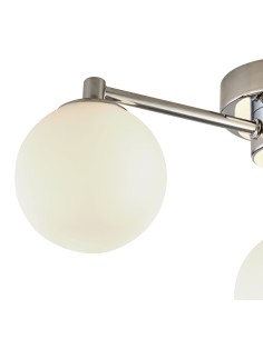 Searchlight® I Tiberius плафон - Хромиран метал и бяло матирано стъкло I 3 x G9 - 60813-3WH - Цена | LEDs4economy 2