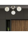 Searchlight® I Tiberius плафон - Хромиран метал и бяло матирано стъкло I 3 x G9 - 60813-3WH - 4