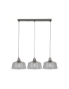 Searchlight® I Полилей x Odeon - сив метал и стъкло I 3 x E27 - 60999-3CL - 2