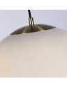 Searchlight® I Пендел Atom II - сатениран месинг и опалово стъкло I 1 x E27 - 6099SB - 3